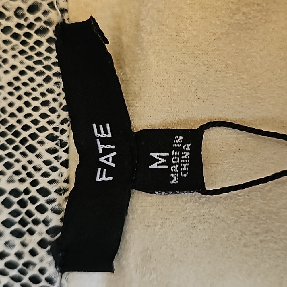 FATE Gray Python Snakeskin Faux Suede Button Down… - image 6